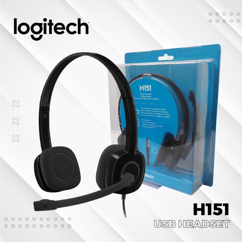 Headset Stereo Logitech H151 Jack 3.5mm with mic Headphone