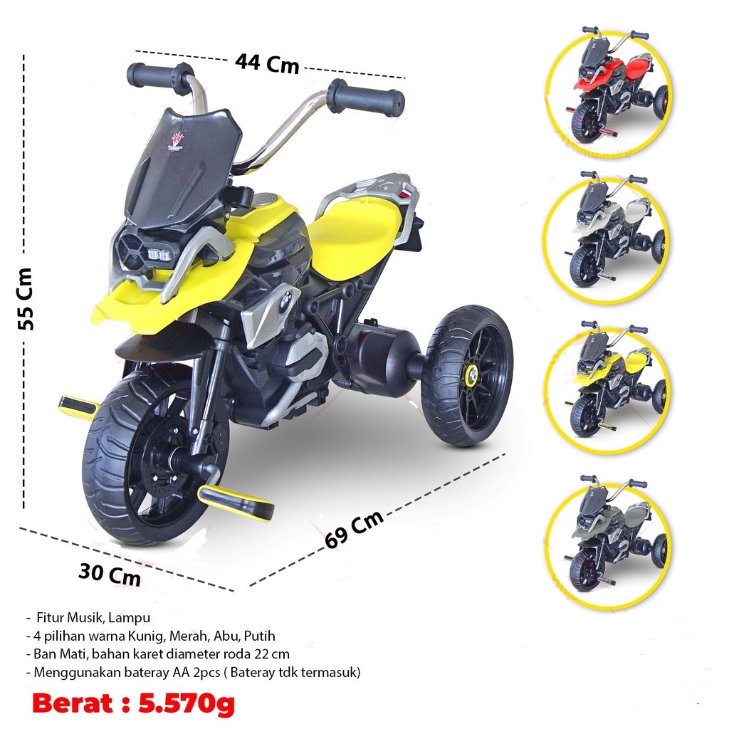 Sepeda Anak Roda 3 Tricycle PMB TYPE R M888A Sepeda Roda Tiga