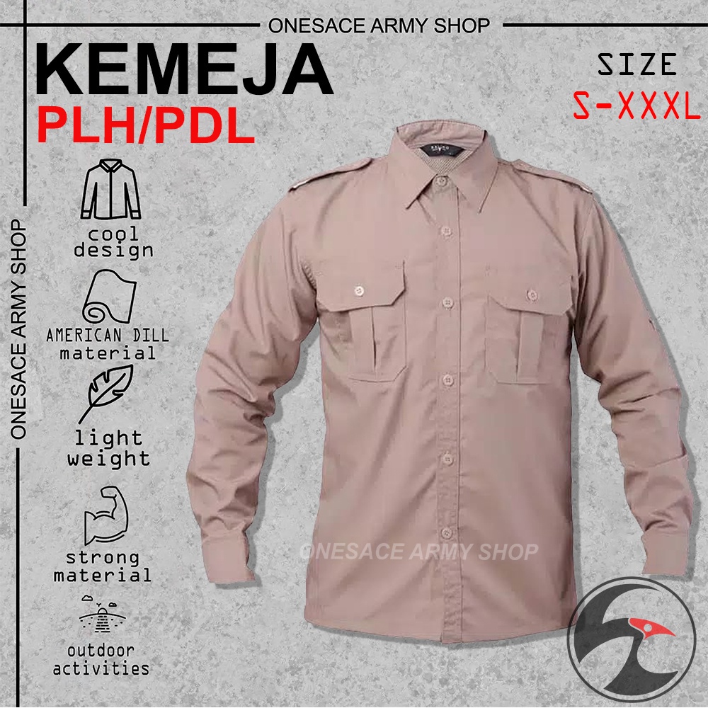 &quot;BIG SIZE&quot; KEMEJA SERAGAM PDL NET TV / kemeja lapangan tactical pdl / pdh lengan panjang bahan American Drill