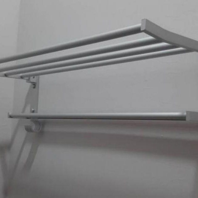 Rak Handuk Gantungan Dinding Aluminium Towel Hanger Toilet Kamar Mandi