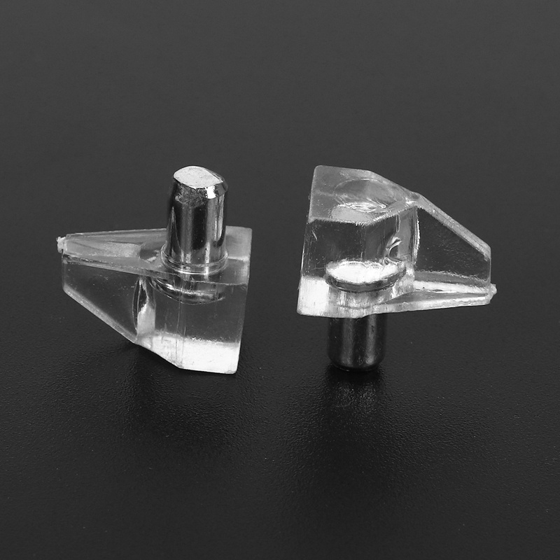 100 Pcs Clear Shelf Support Pegs -5 mm Cabinet Shelf Clips,Shelf Holder Pins Bracket Steel Pin for Cabinet Furniture