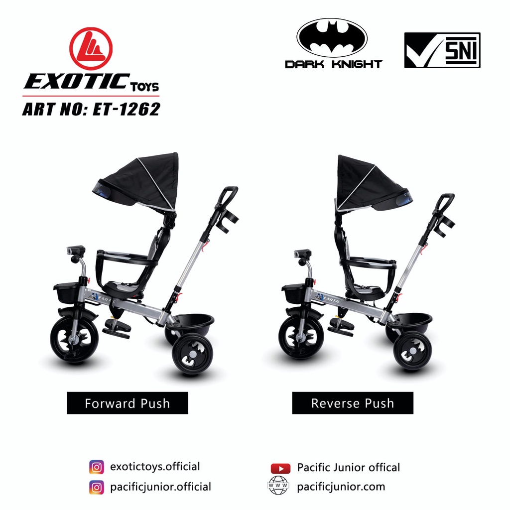 Sepeda balita roda tiga exotic ET 1262 1263 5995 sepeda roda tiga baby stroller kereta dorong anak bayi dorongan anak bayi tricycle ET1262 ET1263 ET5995 ET1265 ET 1265 ET1267 ET 1267 ET1268 ET 1268 ET2251 ET 2251 AT7705 AT 7705 AT7702 AT 7702