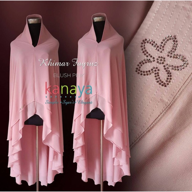 Khimar Kanaya - Fairuz Swarovski Blush Pink