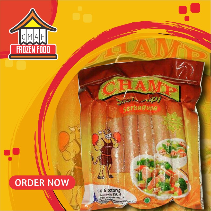 

Champ Sosis Sapi 150gr isi 6 (NON COD DILUAR KARISIDENAN SOLO)