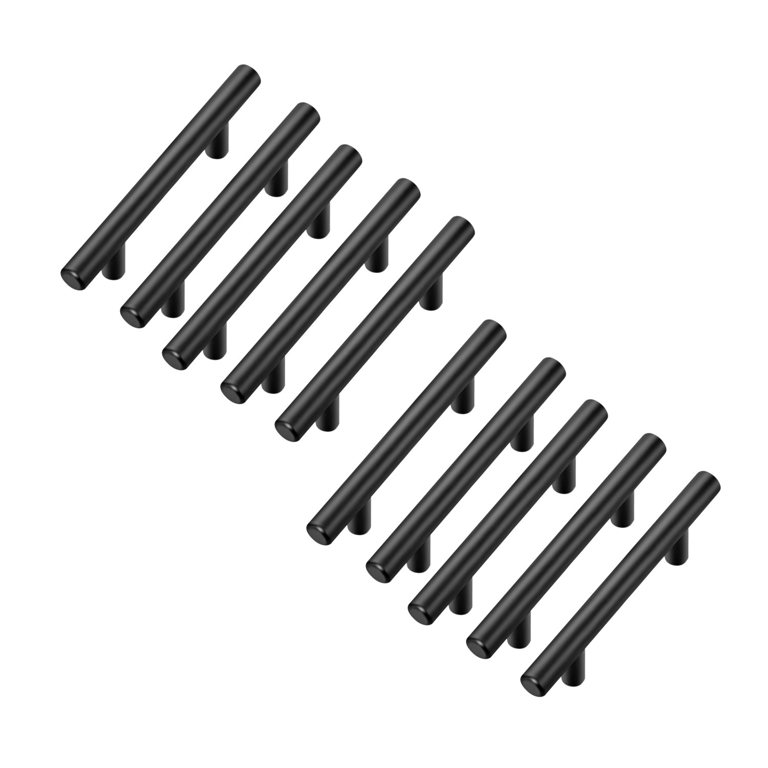 10 Pack 5 Inch Cabinet Pulls Matte Black Stainless Steel Kitchen Cupboard Handles Cabinet Handles 5 Inch Length