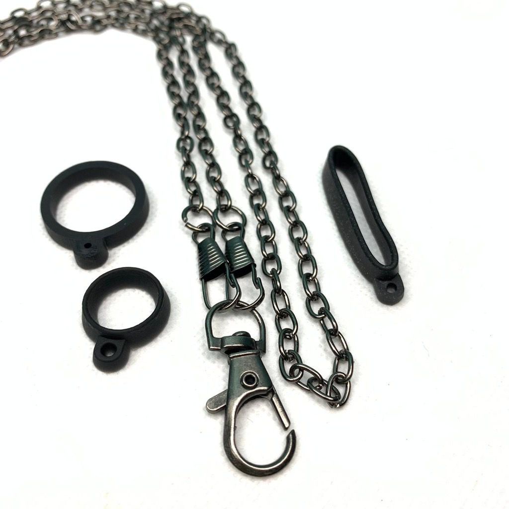 TALI LANYARD VAPE RANTAI TITANIUM BLACK - SILVER