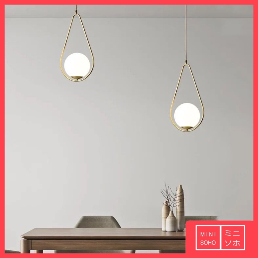 Lampu Gantung Hias Bola Modern Minimalis Cantik Ruang Tamu Kamar Tidur Pendant Ceiling Light Lamp Living Room Bed Room