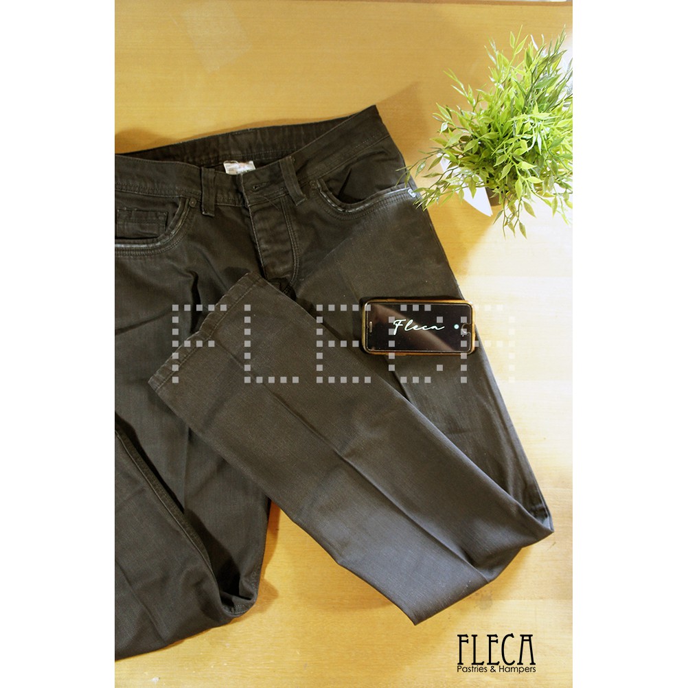 CELANA PANJANG JEANS ZARA MAN COWOK PRIA HITAM BAGUS BAHAN NYAMAN COWO SETELAN JAS FORMAL CASUAL