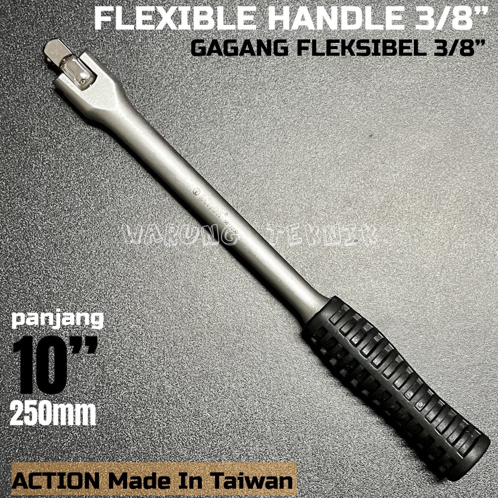 ACTION FLEXIBLE HANDLE GAGANG SOCK SOK 3/8&quot; X 10&quot; MADE IN TAIWAN