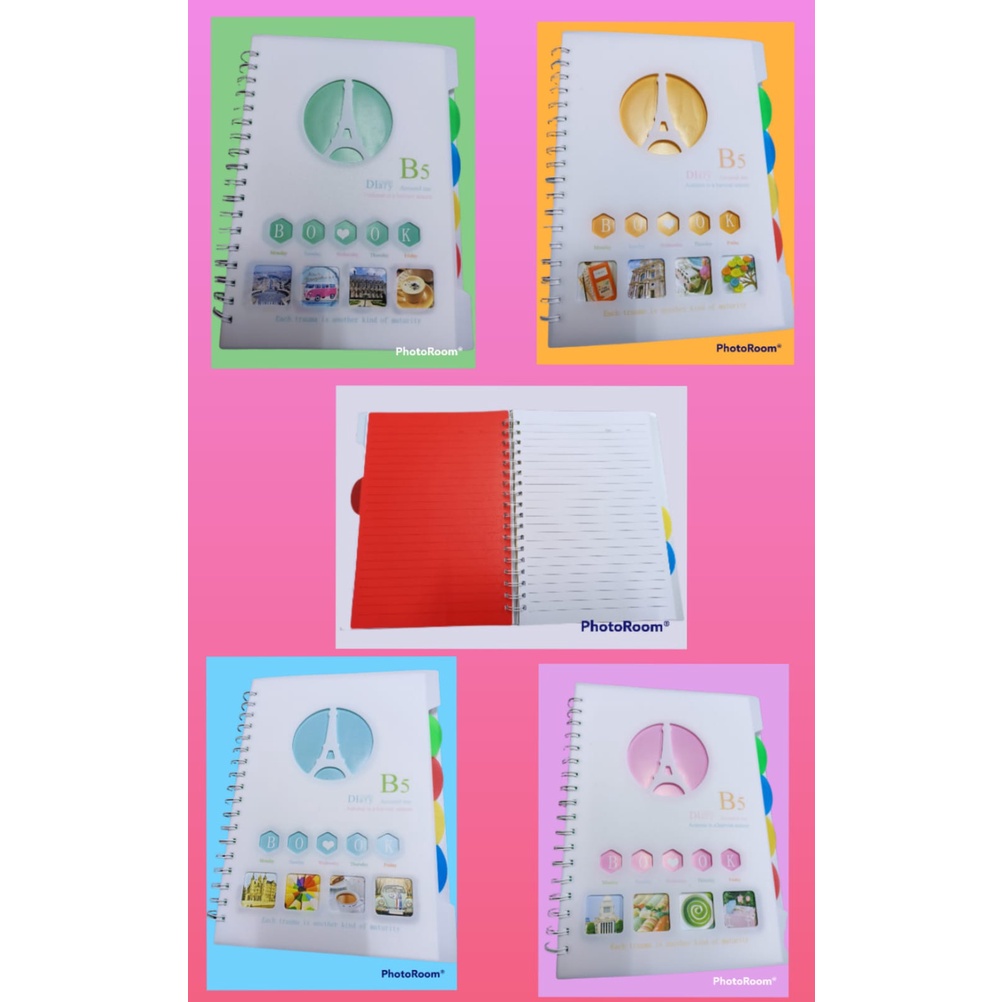 

ROYALE STATIONARY - Buku Diary / Agenda Spiral Hard Cover Ukuran B5 Dengan INDEX FANCY