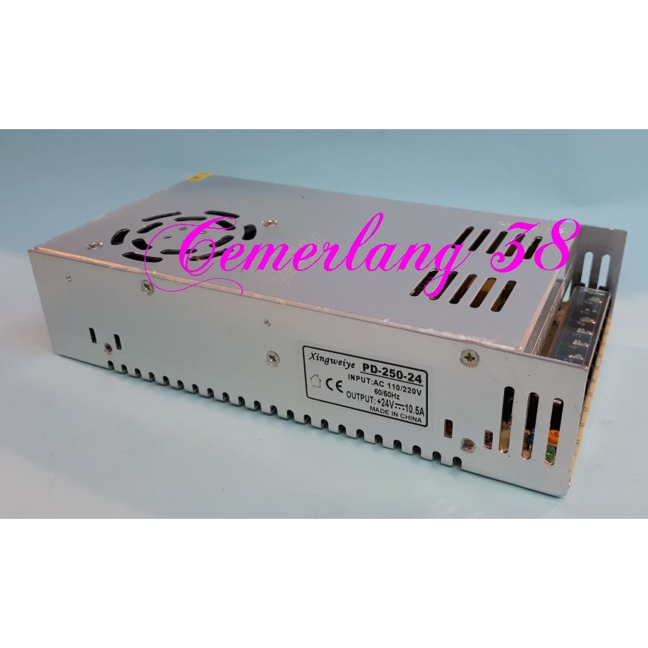 Switching Power Supply Jaring 24V 10A + FAN / KIPAS