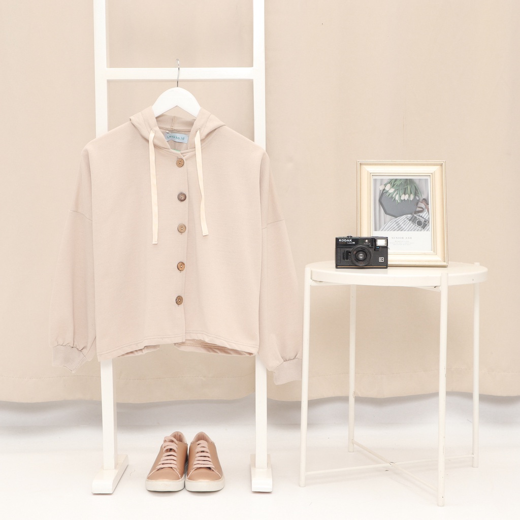 Jaket Sweater Hoodie Women Pakaian wanita Sweater Oversize Outer musim Semi-6