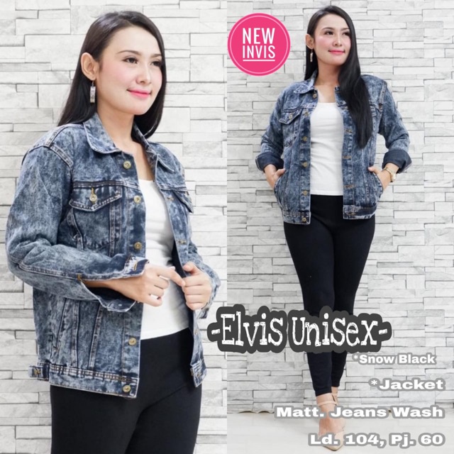 JAKET JEANS WANITA ALLSIZE / SNOW / BIONDY / CROP / OUTER 220