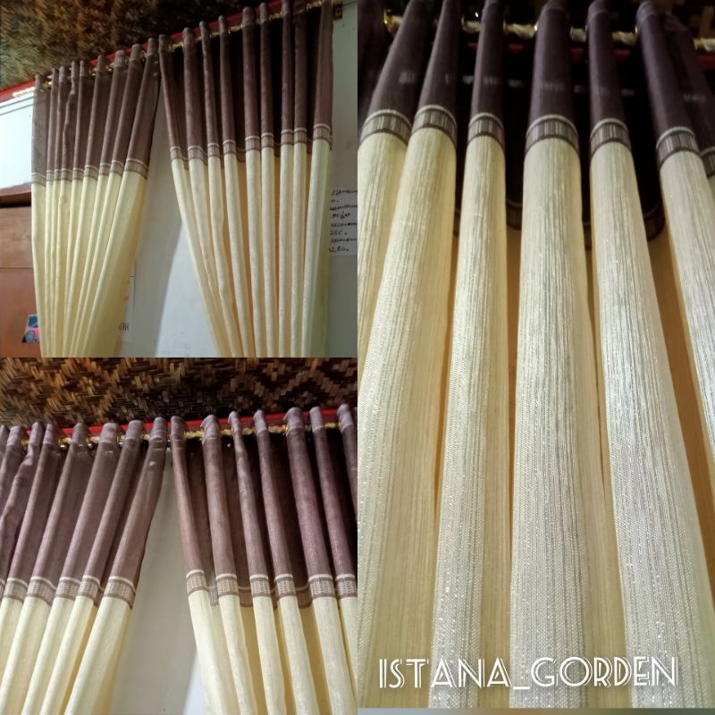 Terbaru Vitrase Model Smokring Motif Garis Atas Bawah