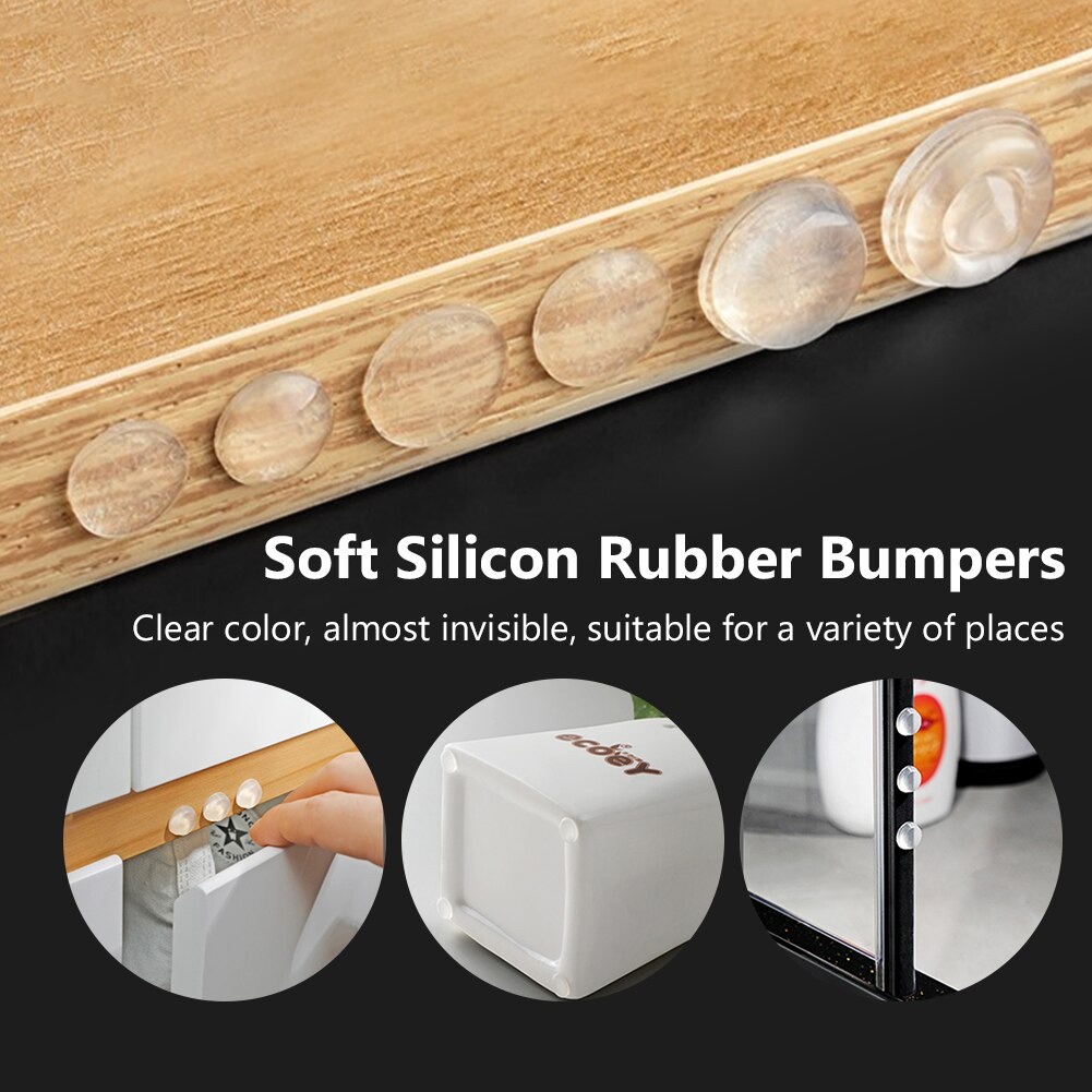 [BISA COD] Door Stops Silicone Pads Sticker Peredam Suara Benturan penahan Pintu Dinding anti kecoa binatang masuk peralatan dapur