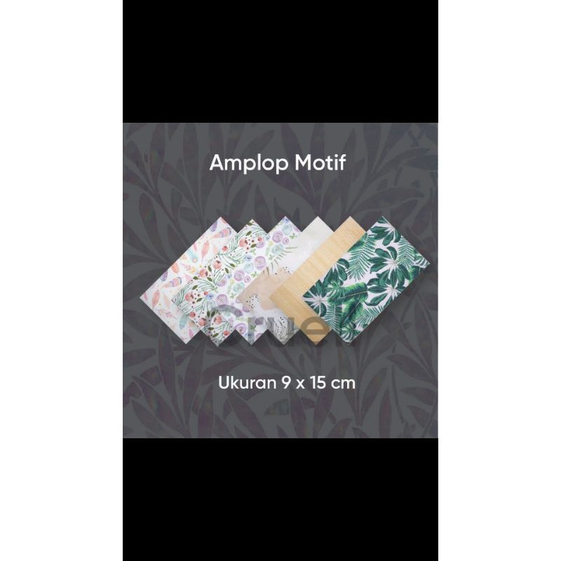 

Amplop 9x15 cm motif floral daun 10pcs