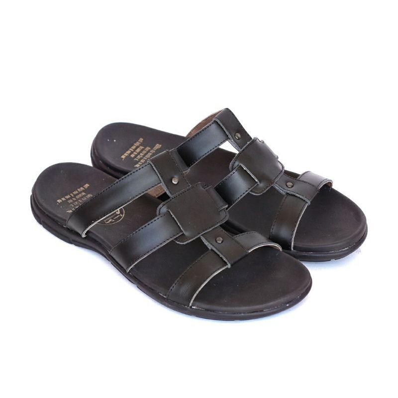 [COD] SANDAL KULIT PRIA 05 CEVANY BLACK BROWN TAN KULIT SAPI ASLI ORIGINAL