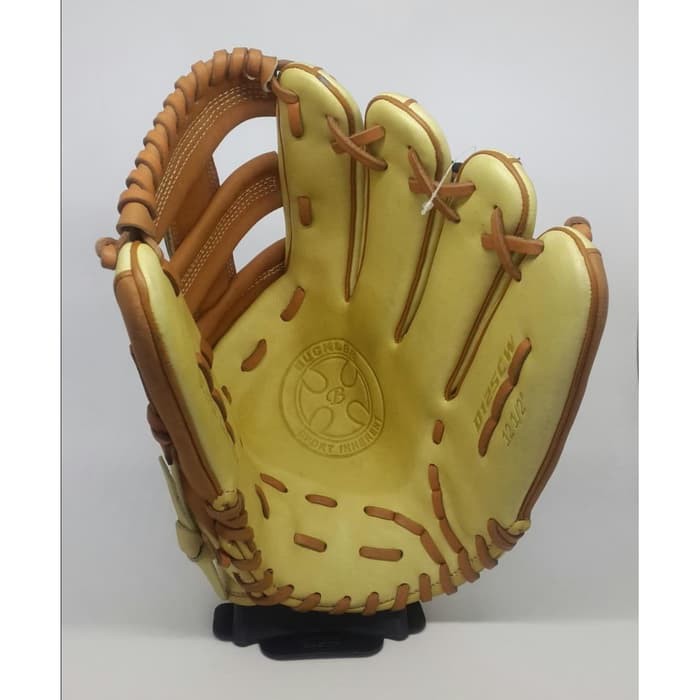 Glove Baseball Softball All Leather IKJ 12,5 Inch Brown Ivory