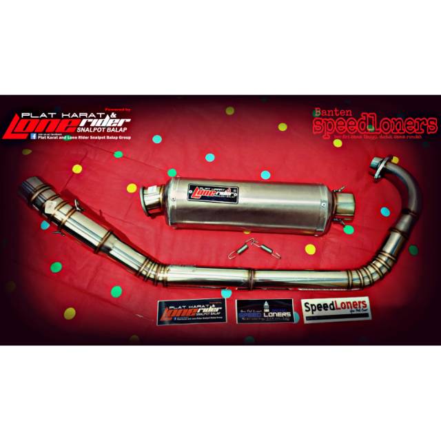 Knalpot Lone rider original -type HE ceng treeoval monces-satria fu