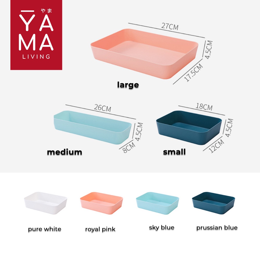 YAMA AKARU Storage Box Drawer Divider Kotak Tempat Penyimpanan Kosmetik Sendok Garpu Pisau