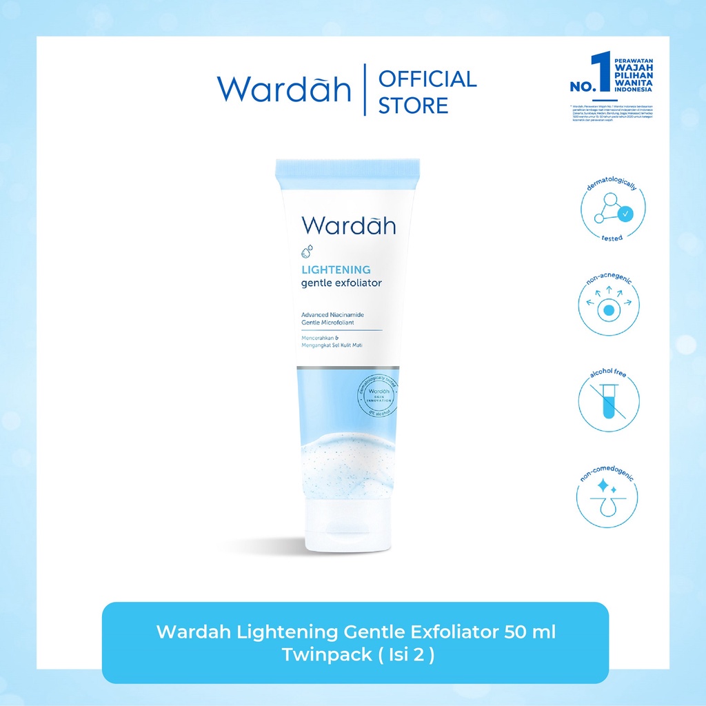 Wardah Lightening Gentle Exfoliator 50 ml Twinpack  - BISA COD