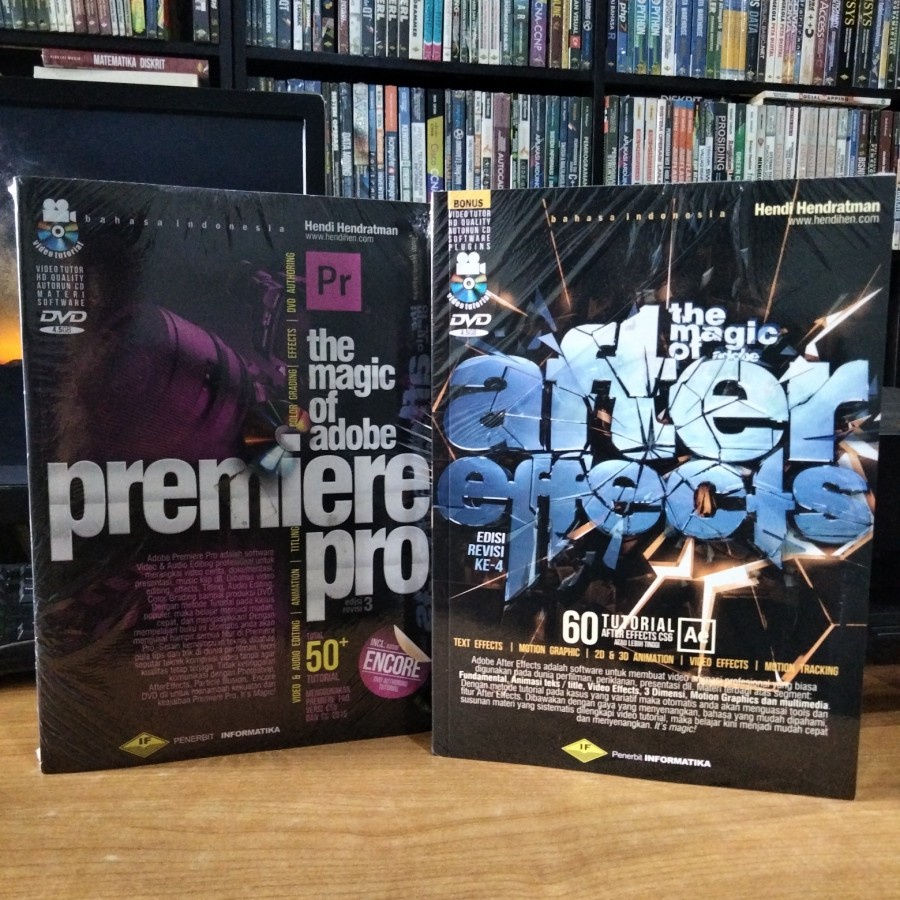 termurah buku adobe premiere pro & adobe after effects + CD