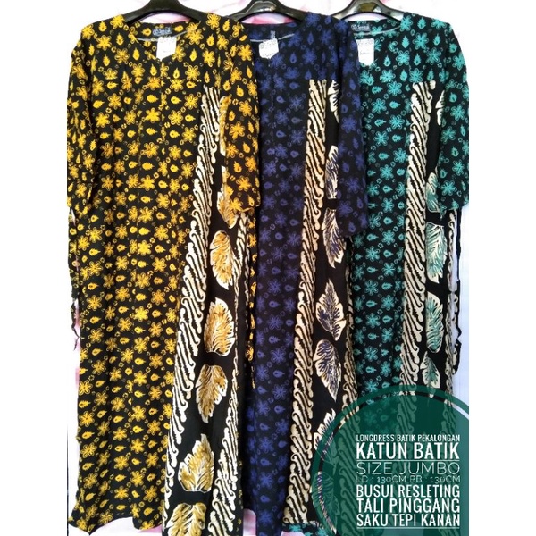 Longdress Batik Pekalongan Sanny JUMBO / Daster Pekalongan / Sackdress Batik / Daster Panjang Jumbo