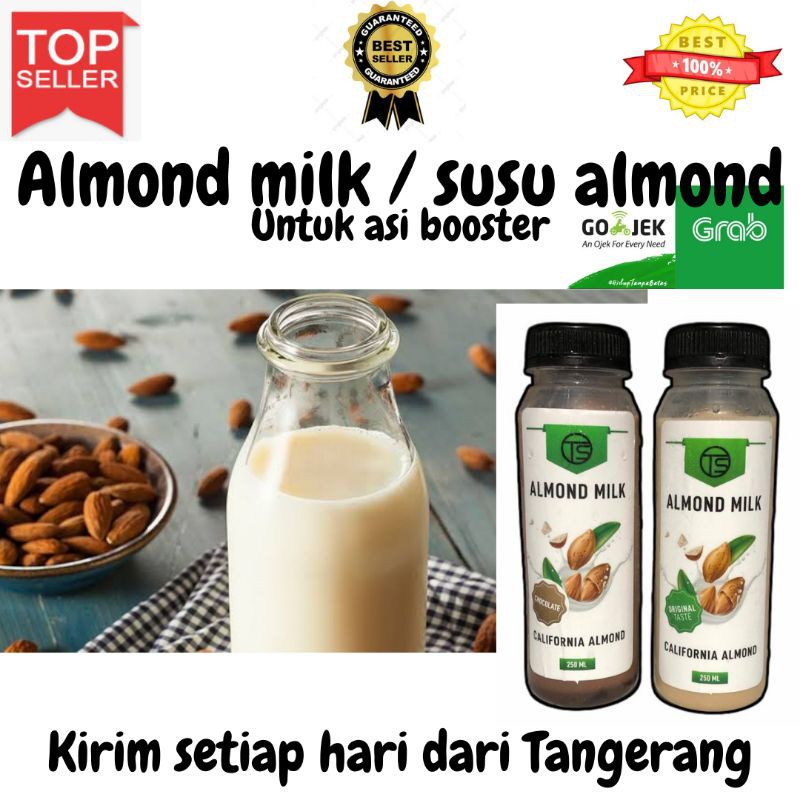 

SUSU ALMOND ALMOND MILK HOME MADE TANPA PEMANIS & PENGAWET 250 ML