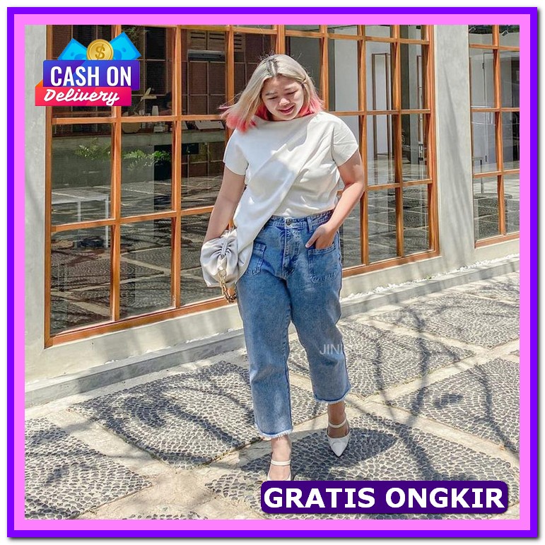 ↙ Celana Panjang Jeans Wanita//Celana Jeans Wanita//Celana Boyfrend Te Jiniso - Jumbo Boyfriend Jean