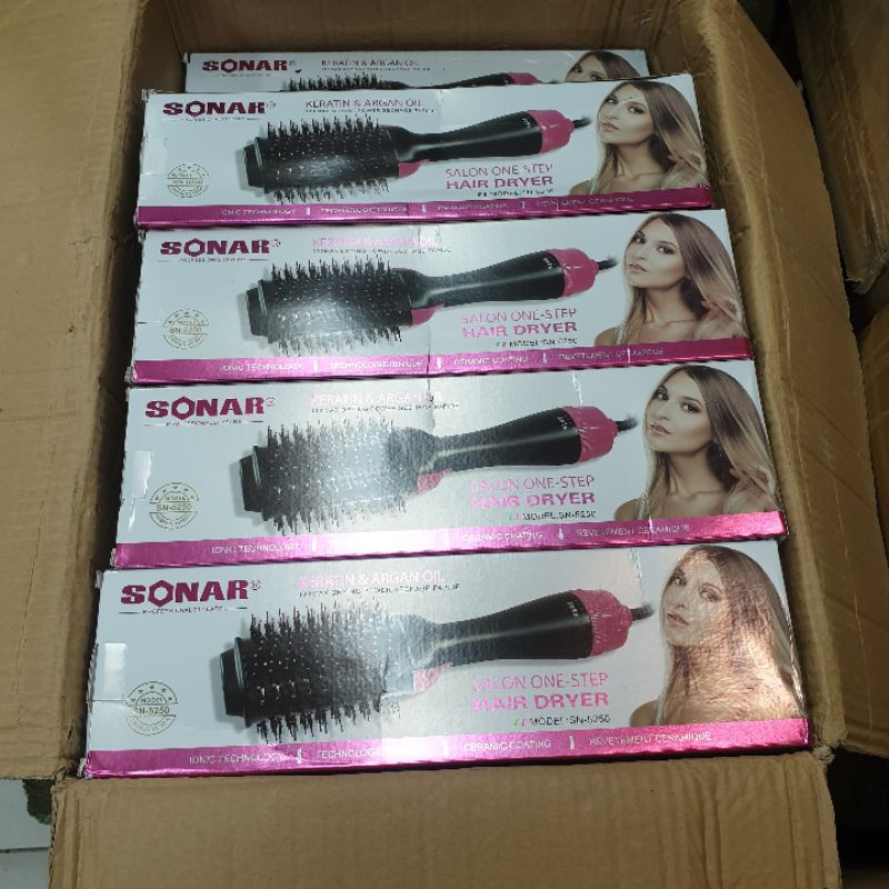 Alat Penggering Rambut Panas SONAR Hairdrayer Sisir One step styler 5250