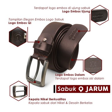 SABUK KULIT UNTUK PRIA BERKELAS GESPER BAHAN KULIT SAPI ASLI KUALITAS PREMIUM SQJ