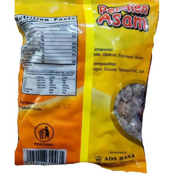 

Ternyaman Permen Asem Jawa Bulat Asam 1 KgG56H08