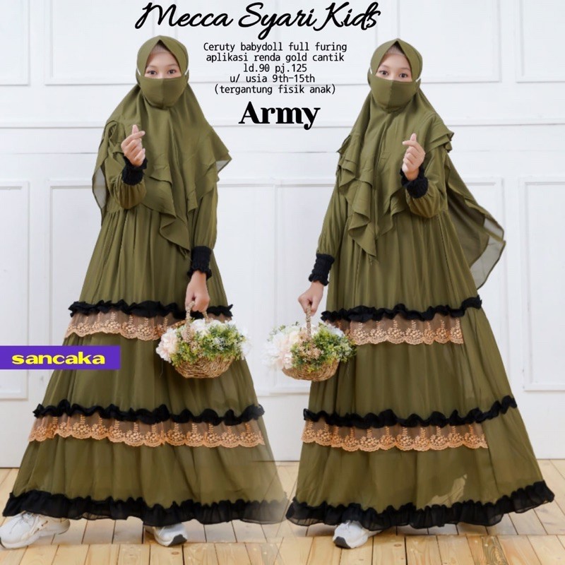 GAMIS ANAK CERUTY BABYDOLL MECCA SYARI KIDS BY SANCAKA