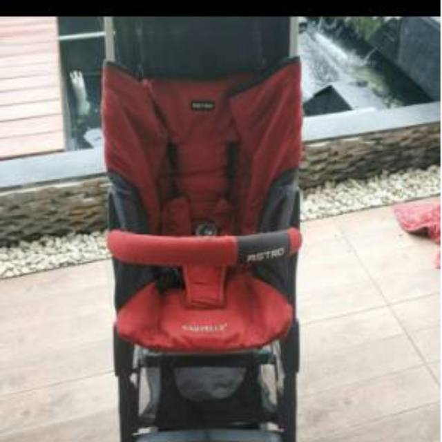 Stroller preloved astro biru dan merah bisa recline setara pockit gen 4