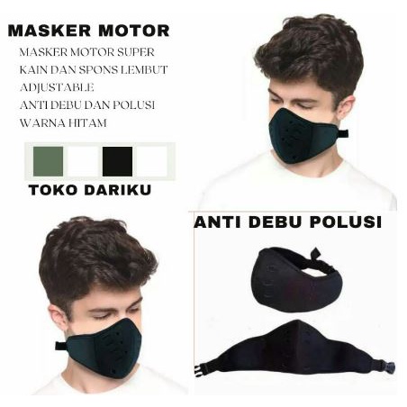 Masker Motor Pria Hitam | Masker Hitam Pria Tebal | Masker Motor TERBARU