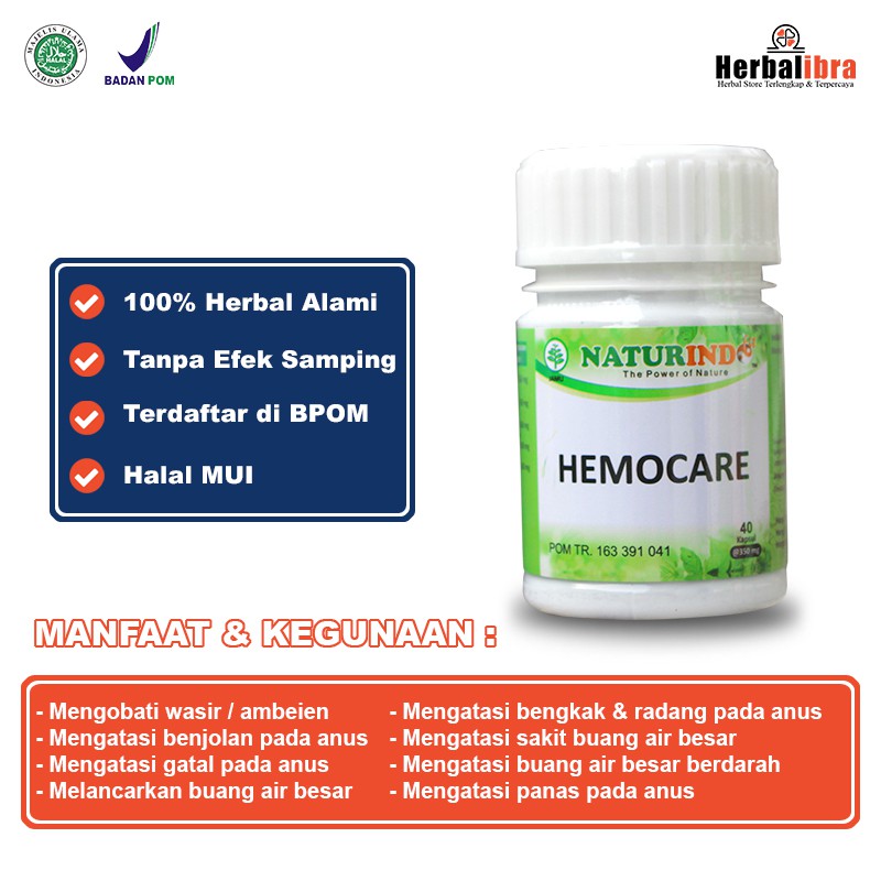 HEMOCARE obat herbal wasir dan ambien dengan gejala susah bab panas di anus serta bengkak & radang-2