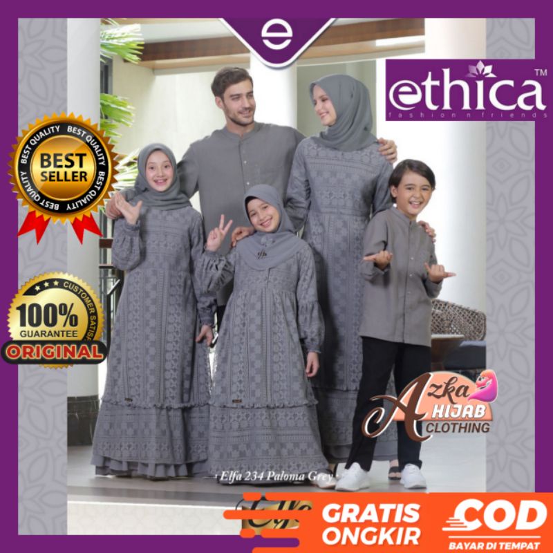 SARIMBIT ETHICA TERBARU 2022 ELFA 234 BAJU COPEL / BAJU COUPLE KELUARGA / BAJU MUSLIM COUPLE KELUARG