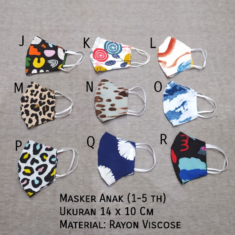 Masker Anak usia 1-5 tahun (Anti Pengap)