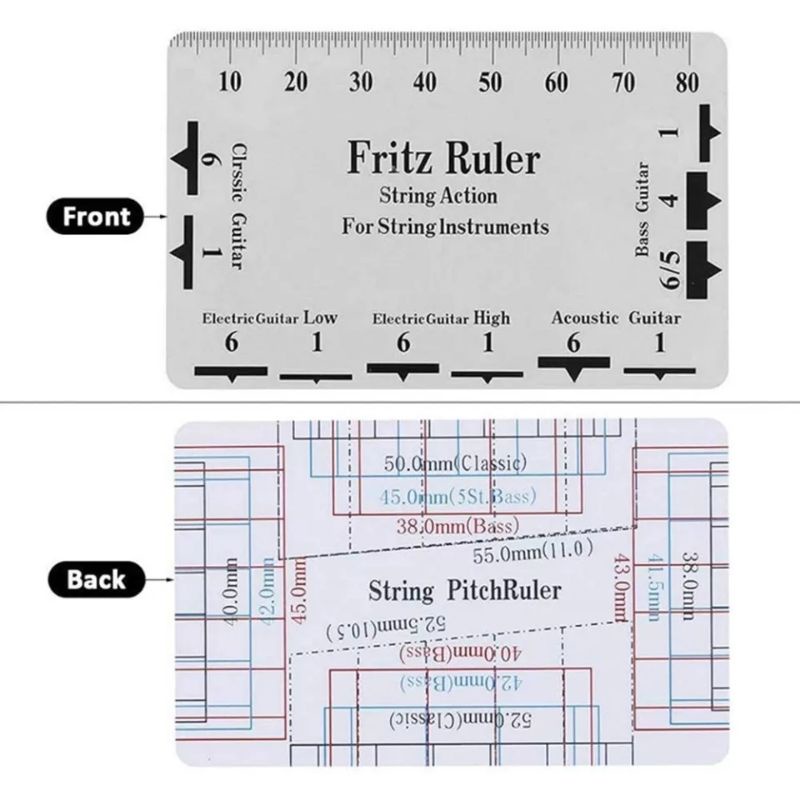 Fritz Ruler Guitar String Action Gauge Penggaris Gitar