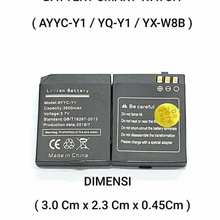 Baterai Battery Original Smart Watch YX-W8B - YX W8B - Y1 Pro - Y1 Plus T11 YQ-Y1 AYYC-Y1 - Y1 - Y1+