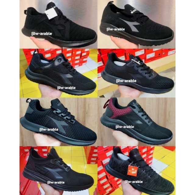 Sale Sepatu Diadora Full Black Hitam Monoblack Pria Wanita Original