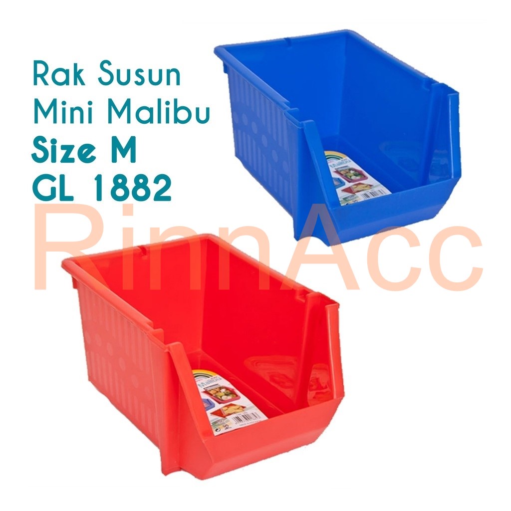 Rak Susun Mini Plastik - Kotak Penyimpanan Serbaguna Malibu Rack S GL1882 - Mini Container Makeup