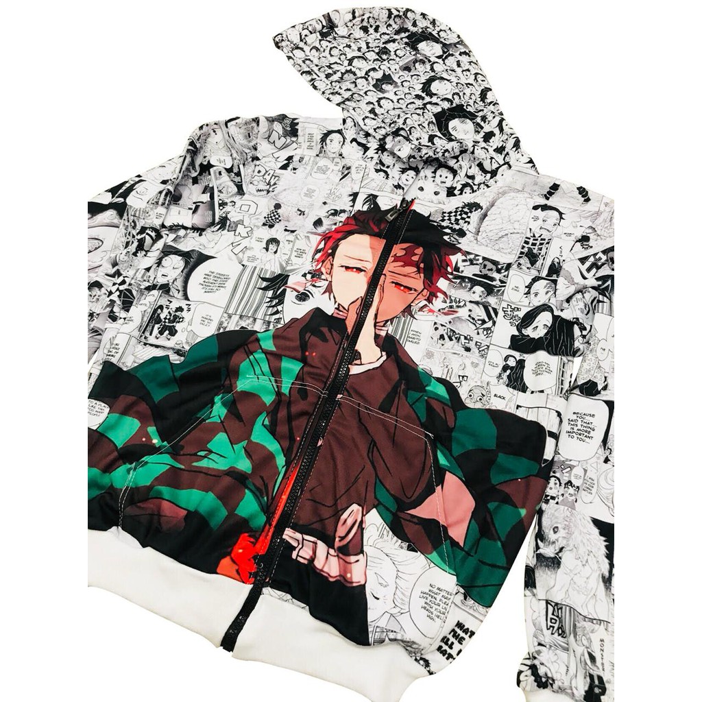 Jaket Tanjiro Kamado Fullprint Demon Slayer Kimetsu No Yaiba