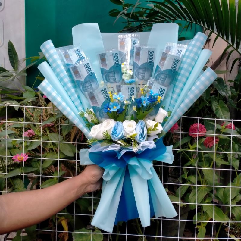 Buket bunga buket uang asli kado ultah
