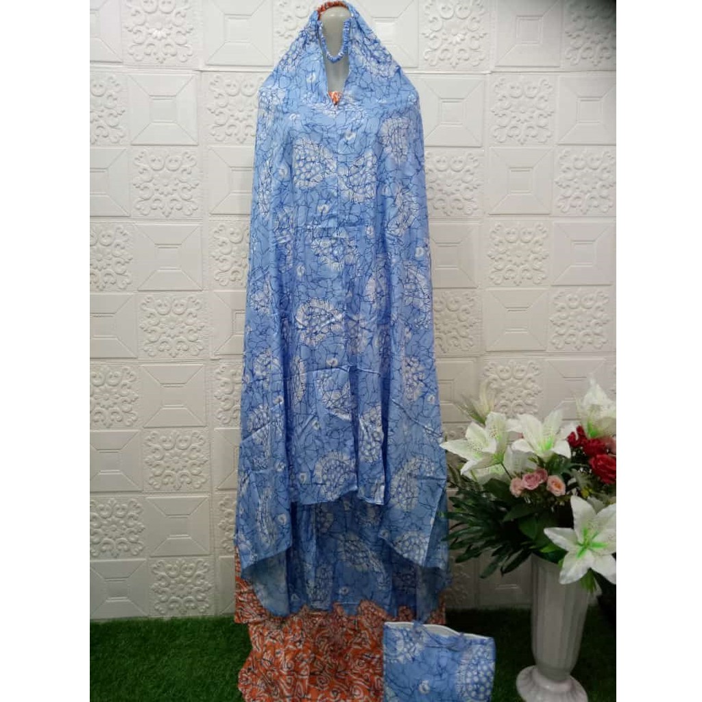 Mukena Dewasa Jumbo Bali Katun Rayon Tie Dye Keong