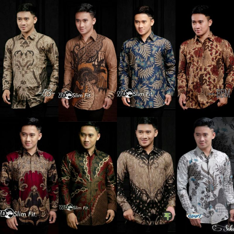 Batik Pria Lengan Panjang Modern 2021 Kemeja Batik Lengan Panjang Baju Batik Pria New Motif Batik Anggoro Size M L XL XXL