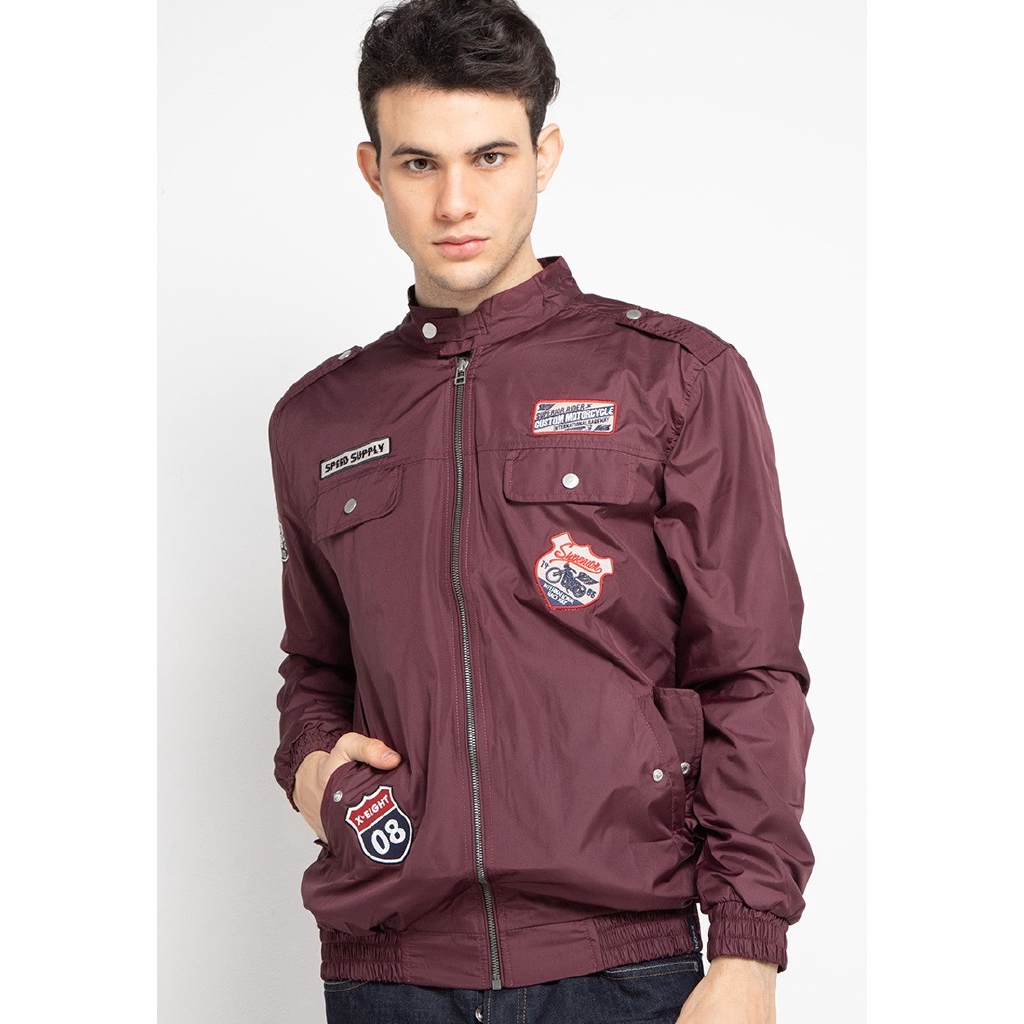 X8 Brooks Jacket - Jaket Pria Maroon