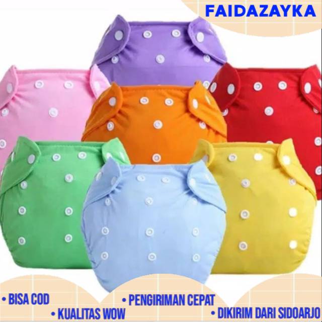 ZAYKA== POPOK BAYI KAIN BAHAN HALUS  BERKANCING CLOTH DIAPER CLODI BISA DICUCI