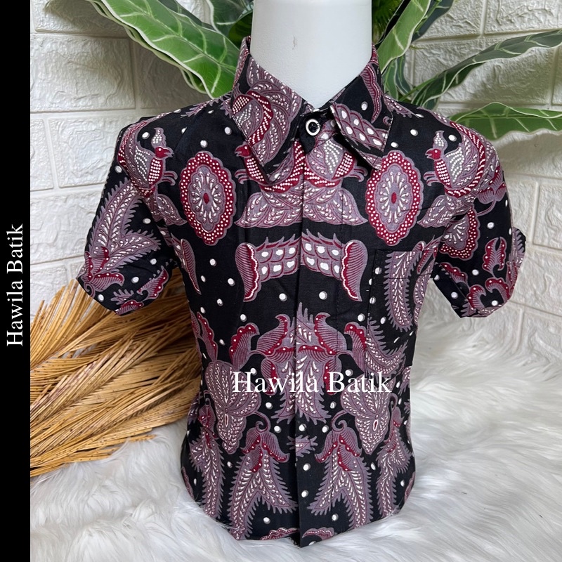 Baju Batik Couple Ayah dan Anak Navy