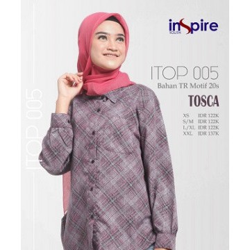 INSPIRE TOP ITOP 05 ATASAN MOTIF WANITA MUSLIMAH MODERN TRENDI KEMEJA WANITA MURAH BERKUALITAS